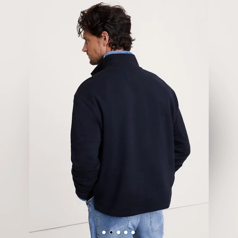 $120 Banana Republic TERRY MOCK-NECK SWEATSHIRT Sweater Mens Size LT NWOT
